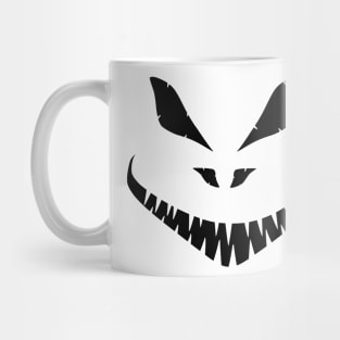 Halloween Scary Face Black Mug